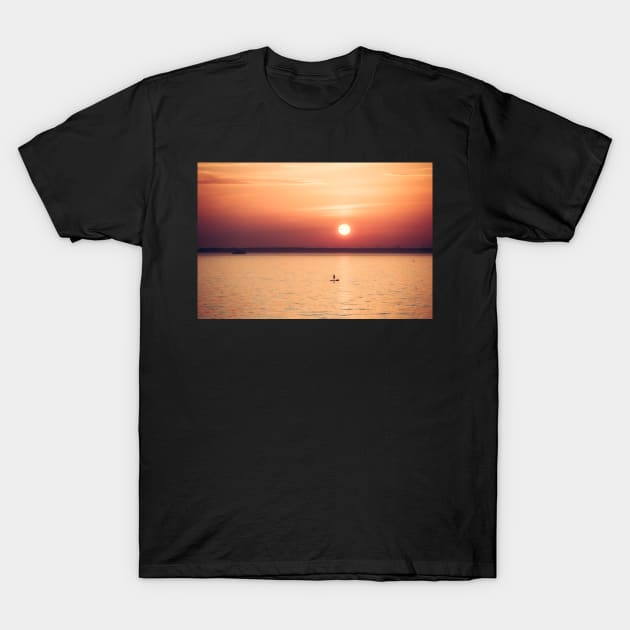 Sunset Paddle T-Shirt by Debra Cox 